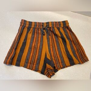 James Perse Orange & Blue Stripe Drawstring Shorts Size 0